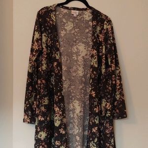 ⚡SALE⚡Long Floral Ribbed Sarah Cardigan with Pockets!